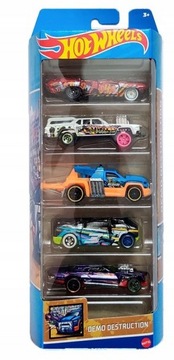 HOT WHEELS HLY71 DEMO DESTRUCTION 5PAK 5 SZT PIĘCIOPAK