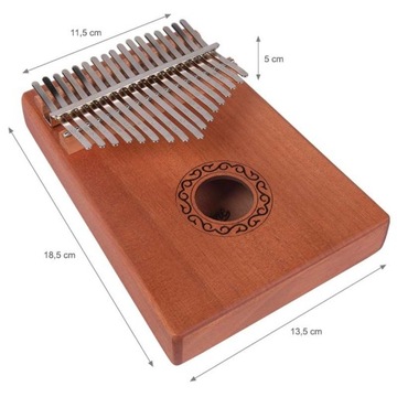 KALIMBA Instrument PIANINO 17 Деревянный декорированный футляр НАБОР АКСЕССУАРОВ