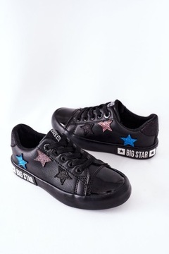 BIG STAR II374031 черные детские туфли со звездами, размер 33