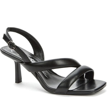czarne eleganckie sandały odkryte 927081-02-01 r. 35