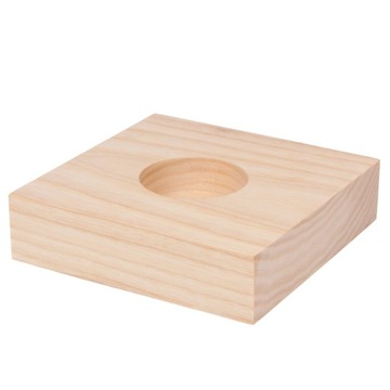 Świecznik drewniany na TEALIGHT KWADRAT 10x10 EKO