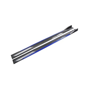 Progi boczne samochodu Przedłużenie listew progowych samochodu Winglet Carbon Fibre Blue