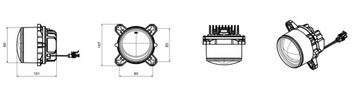 REFLEKTOR LED DROGOWE, POZYCJA 90901L-FPC NCC NOLDEN GL-082E 90MM