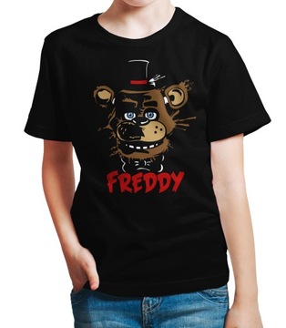 Koszulka dziecięca FREDDY Five Nights czarna 140