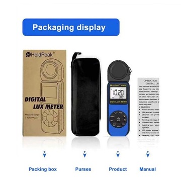 Cyfrowy miernik natężenia oświetlenia Holdpeak HP-881D