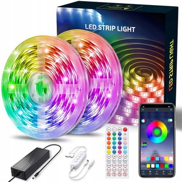 Taśma LED 24V 20m RGBW LEDY RGB BIAŁY ZESTAW 5050