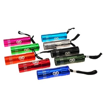 LATARKI REKLAMOWE z grawerem Z LOGO latarki LED + pudełko GRATIS 10szt