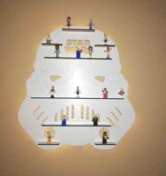 Полка из лего с лампой ЗВЕЗДНЫЕ ВОЙНЫ на штурмовика
