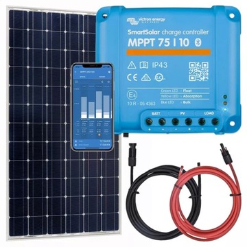Zestaw do kampera panel sztywny 185W, regulator ładowania MPPT