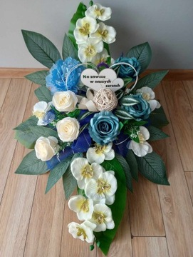 Komplet wkład do wazonu + Stroik na grób wiązanka