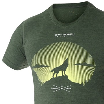 Prezent dla Taty koszulka termoaktywna z wełną merino T-shirt BRUBECK r. M