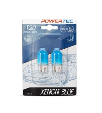 Powertec Xenon Blue W21/5W T20 12V 21/5W Niebieska
