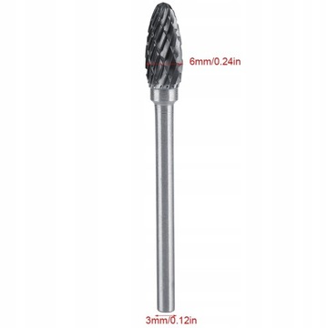10 SZTUK STALOWE PILNIKI OBROTOWE Z WĘGLIKA WOLF 1000-3700R / MIN 3 MM