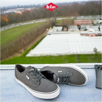 Ttrampki Męskie LEE Cooper buty ciemne szare materiałowe Tenisówki 2233M 44