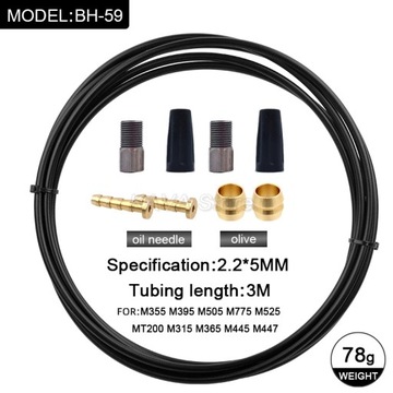 Hydraulic Disc Brake Cable 3M BH59 BH90 Bicycle Brake Hose Olive Set for