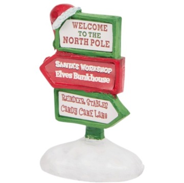 WIOSKA SCENKA ŚWIĄTECZNA MAGIC FIGURKA DROGOWSKAZ TABLCE INFORMACYJNE