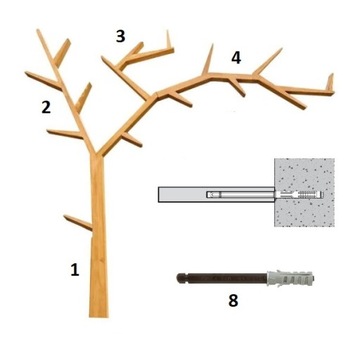 ПОЛКА КНИЖНЫЙ ШКАФ ДЕРЕВО ЛОФТ ДЕКОР