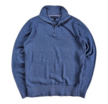 Sweter Bawełniany TOMMY HILFIGER Męski Premium Cotton Casual Elegancki S