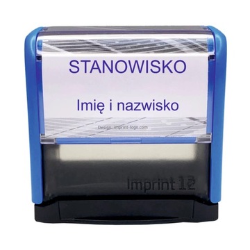 Pieczątka imię nazwisko Trodat Imprint 8911 do 3-4 lini +projekt +gumka