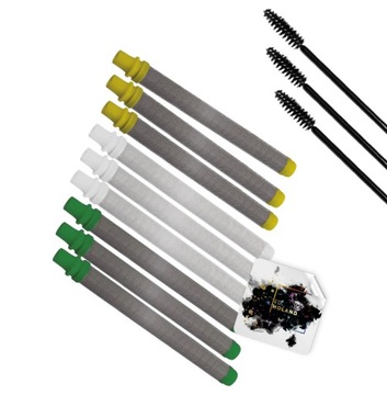 Набор пальчиковых фильтров, 9 шт., 30, 60, 100 сеток + БЕСПЛАТНЫЙ пистолет, пистолет