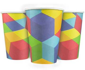КРУЖКИ, БУМАЖНЫЕ СТАКАНКИ, РАЗНОЦВЕТНЫЕ БЛОКИ, 8 шт.