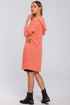 ЖЕНСКИЙ КАРДИГАН С КАПЮШОНОМ UNISIZE ДЛИННЫЙ РОЗОВЫЙ UNI