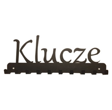 WIESZAK NA KLUCZE UBRANIA CZARNY STALOWY 30cm