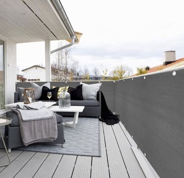 ПОКРЫТИЕ ДЛЯ БАЛКОНА ТЕРРАСЫ СЕРОЕ УФ 95% ЗАЩИТНАЯ СЕТКА ДЛЯ БАЛКОННОГО КОВРИКА 90 x 500