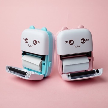 МИНИ ТЕРМОПРИНТЕР DRUKUŚ CAT ДЛЯ ФОТО НАКЛЕЙКОВ, ПОРТАТИВНЫЙ + РОЛИКИ