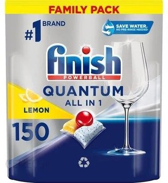 WIELKI ZAPAS KAPSUŁEK DO ZMYWARKI FINISH QUANTUM ALL IN 150 SZTUK