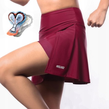 ЖЕНСКАЯ СПОРТИВНАЯ ЮБКА ВЕЛОСИПЕДНЫЕ ШОРТЫ С ГЕЛЕВОЙ ВСТАВКОЙ ARSUXEO 5D M