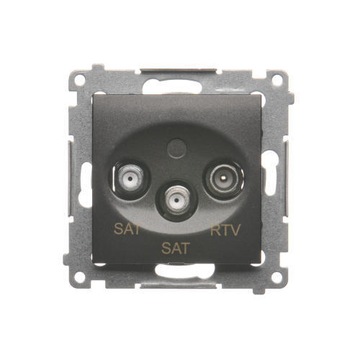 Simon 54 Gniazdo SAT/SAT/RTV końcowe antracyt