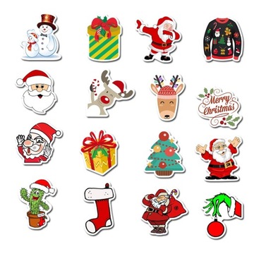 NAKLEJKI WODOODPORNE STICKERBOMB MIX MIKOŁAJ 50szt