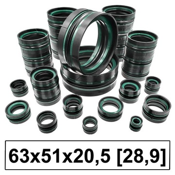 PAKIET TŁOKOWY PIĘCIOELEMENTOWY USZCZELNIACZ TŁOKA KGD 63x51x20,5