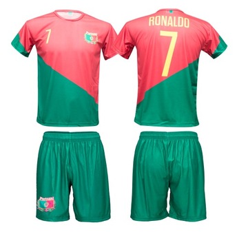 RONALDO komplet strój sportowy piłkarski PORTUGALIA 140cm