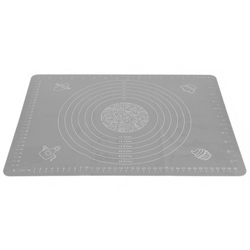 STOLNICA SILIKONOWA MATA KUCHENNA PODKŁADKA DO CIASTA Z MIARKĄ 30X40 CM