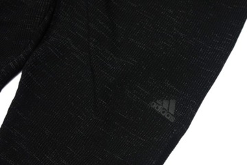 ADIDAS Męskie Czarne Spodnie Dresowe Dresy Logo r. L / XL