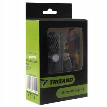 Комплект светодиодных велосипедных фонарей передний + задний - USB