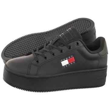 Buty Sneakersy na Platformie Damskie Tommy Hilfiger EN0EN02518 Czarne