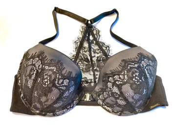 70D 32D Boux Avenue koronkowy push up z przodu odpinany ciekawy tył
