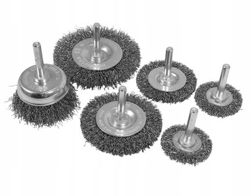 НАБОР ПРОВОЛОЧНЫХ ЩЕТКОВ ДЛЯ ДРИЛЬНЫХ СТАНКОВ INOX ПРОВОЛОЧНАЯ ЩЕТКА ДЛЯ ДРЕЛЬНЫХ СТАНКОВ