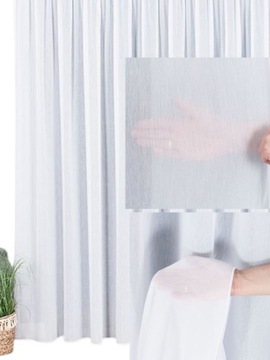 Firany Praktyczne Do Domu Firana Z Taśmą Do Wave Batyst Biała Styl s130x150