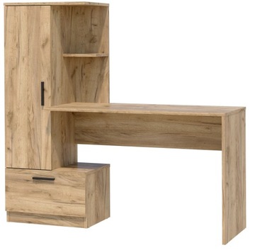 BIURKO Z REGAŁEM KOMPUTEROWE SZKOLNE Z PÓŁKAMI SZUFLADA NOWOCZESNE KOLORY