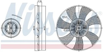 NISSENS 86217 SPOJKA VENTILÁTOR CHLAZENÍ