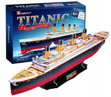 Puzzle 3D Titanic Duży Cubicfun 113el
