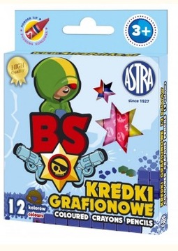 KREDKI GRAFIONOWE ASTRA 12 KOLORÓW