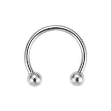 kolczyk PODKÓWKA srebrna STAL 316L 1,2/12/3 mm