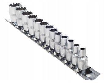 NASADKI SPLINE NA SZYNIE 1/4 13 szt. 12 KĄTNE Cr-V
