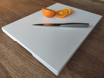 Доска разделочная по камню 50х35х2см БЕЛАЯ