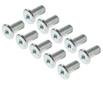 10 плоских гаек Ericson M6 x 22 мм, белые